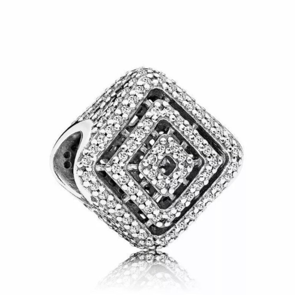Pandora Geometric Lines Charm